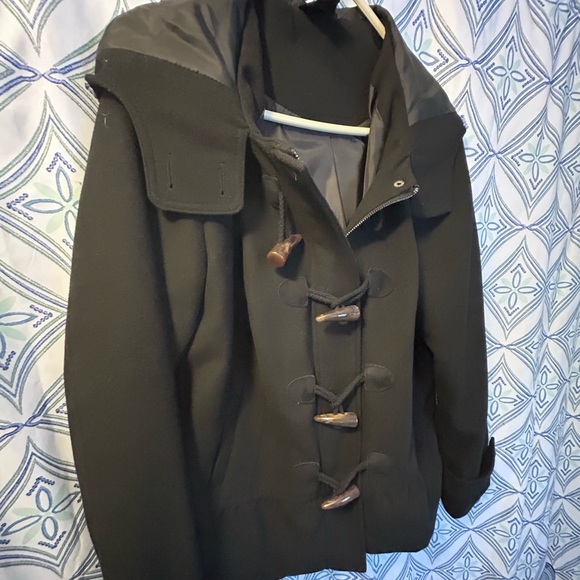 torrid Jackets & Blazers - NWOT Torrid Black Toggle Winter Coat w/Hood, Pockets and Zipper GORGEOUS